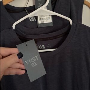 VRST Dark Charcoal Workout Tank.. 2 pack size large